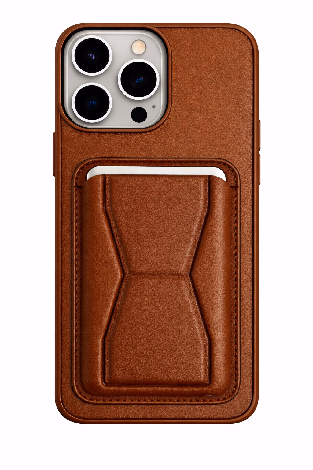 iPhone 15 Pro Max - GeoCard Stand Case - Brown